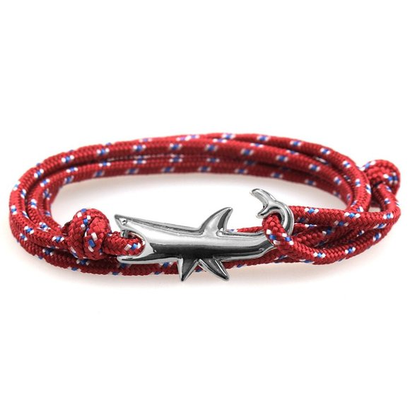 Jewelry - Shark Minimalist Bracelet Anchor Boat Rope Beach Men Women Bohemian Jewelry Gift